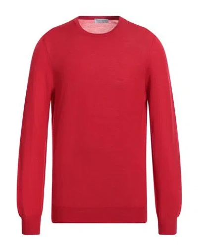 Gran Sasso Man Sweater Tomato Red Size 40 Virgin Wool