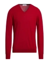 Gran Sasso Man Sweater Tomato Red Size 42 Virgin Wool