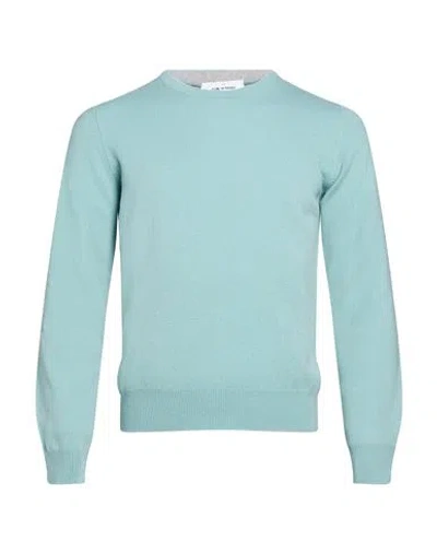 Gran Sasso Man Sweater Turquoise Size 36 Virgin Wool, Cashmere, Viscose In Blue