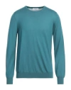 Gran Sasso Man Sweater Turquoise Size 46 Virgin Wool In Blue