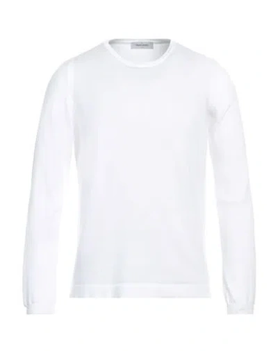 Gran Sasso Man Sweater White Size 40 Cotton