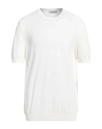 Gran Sasso Man Sweater White Size 46 Cotton, Polyamide