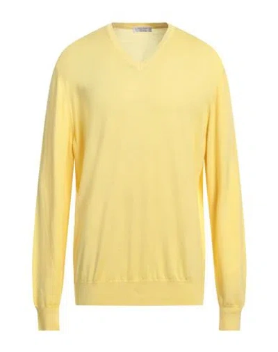 Gran Sasso Man Sweater Yellow Size 48 Virgin Wool