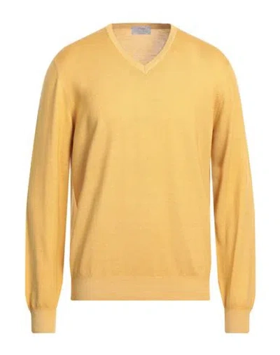 Gran Sasso Man Sweater Yellow Size 42 Virgin Wool