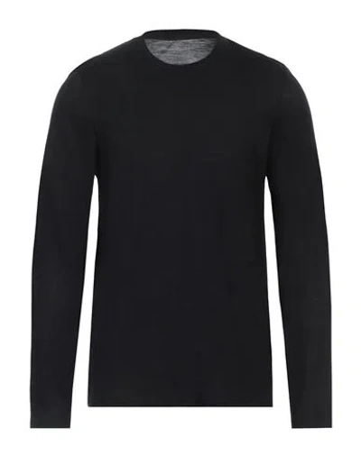Gran Sasso Man T-shirt Black Size 44 Virgin Wool