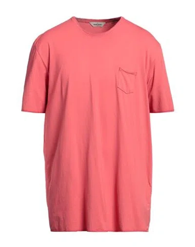 Gran Sasso Man T-shirt Coral Size 50 Cotton, Elastane In Red