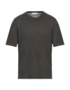 Gran Sasso Man T-shirt Dark Green Size 42 Linen