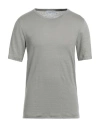 Gran Sasso Man T-shirt Light Grey Size 42 Linen In Gray