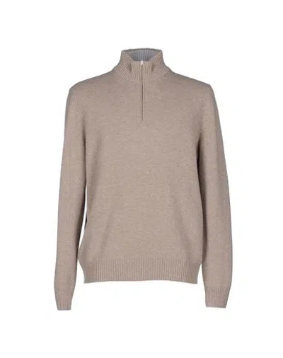Gran Sasso Man Turtleneck Beige Size 44 Wool, Cashmere, Viscose In Neutral