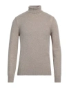 Gran Sasso Man Turtleneck Dove Grey Size 50 Cashmere In Beige