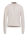 Gran Sasso High-neck Half-zip Sweater In Neutral