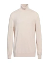 Gran Sasso Man Turtleneck Beige Size 48 Cashmere In White