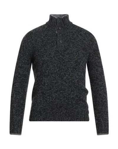 Gran Sasso Man Turtleneck Black Size 36 Virgin Wool