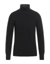 Gran Sasso Man Turtleneck Black Size 36 Virgin Wool