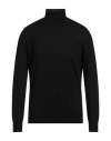 Gran Sasso Man Turtleneck Black Size 42 Virgin Wool In Black