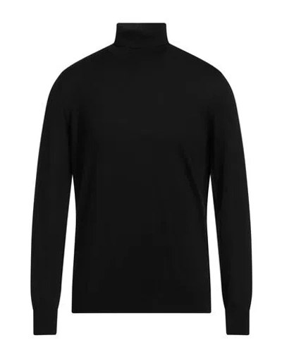Gran Sasso Man Turtleneck Black Size 42 Virgin Wool