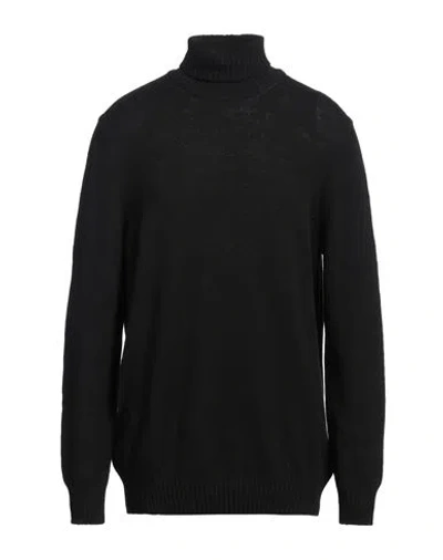 Gran Sasso Man Turtleneck Black Size 48 Virgin Wool