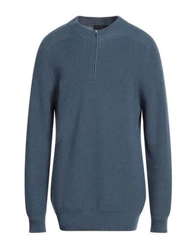 Gran Sasso Man Turtleneck Blue Size 46 Virgin Wool
