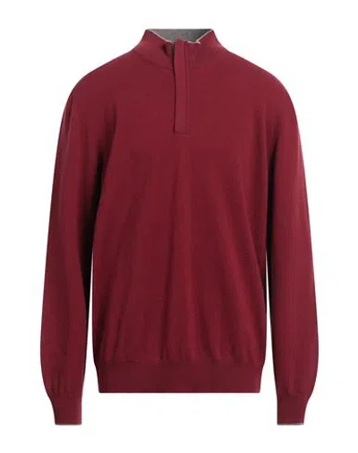 Gran Sasso Man Turtleneck Brick Red Size 48 Wool, Cashmere, Viscose, Polyester, Polyurethane