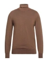 Gran Sasso Man Turtleneck Brown Size 40 Virgin Wool