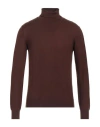 Gran Sasso Man Turtleneck Brown Size 46 Virgin Wool