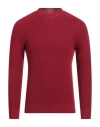 Gran Sasso Man Turtleneck Burgundy Size 36 Virgin Wool In Red