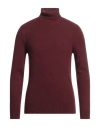 Gran Sasso Man Turtleneck Burgundy Size 40 Virgin Wool In Red
