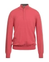 Gran Sasso Man Turtleneck Coral Size 48 Wool, Cashmere, Viscose, Polyester, Polyurethane In Brown