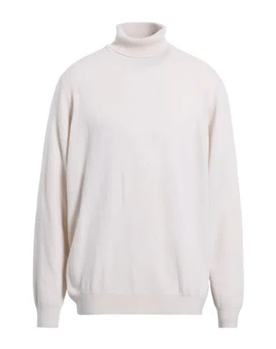 Gran Sasso Man Turtleneck Cream Size 48 Virgin Wool, Viscose In White