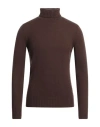 Gran Sasso Man Turtleneck Dark Brown Size 46 Virgin Wool