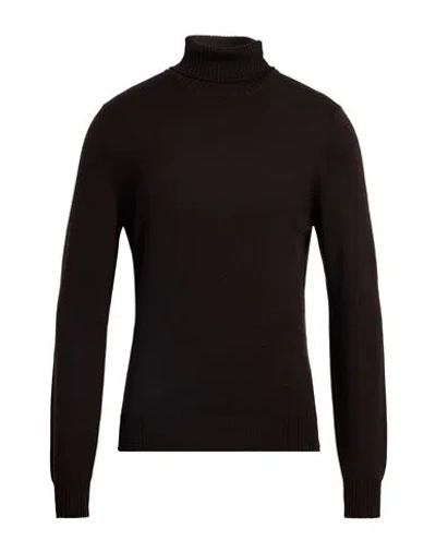 GRAN SASSO GRAN SASSO MAN TURTLENECK DARK BROWN SIZE 50 VIRGIN WOOL