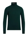 Gran Sasso Man Turtleneck Dark Green Size 34 Virgin Wool