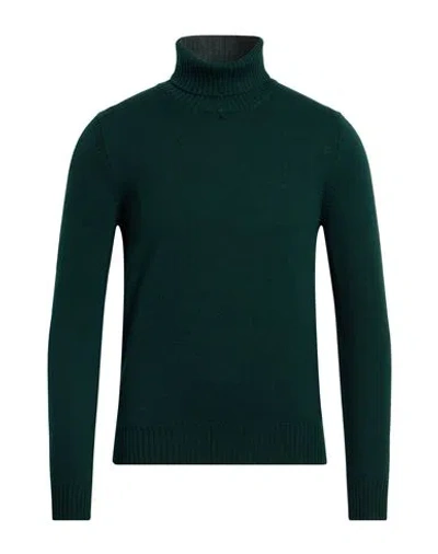 Gran Sasso Man Turtleneck Dark Green Size 34 Virgin Wool