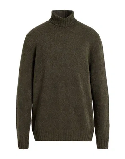Gran Sasso Man Turtleneck Dark Green Size 48 Virgin Wool, Polyamide