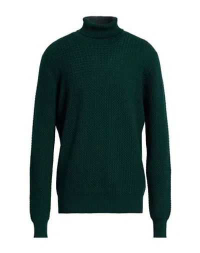 Gran Sasso Man Turtleneck Green Size 46 Virgin Wool