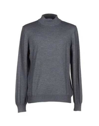 Gran Sasso Man Turtleneck Grey Size 36 Virgin Wool In Gray