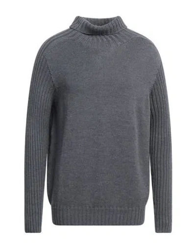 Gran Sasso Man Turtleneck Grey Size 44 Virgin Wool In Gray
