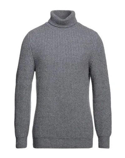 Gran Sasso Man Turtleneck Grey Size 44 Virgin Wool, Polyamide