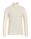 Gran Sasso Man Turtleneck Ivory Size 38 Virgin Wool, Polyamide In White