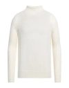 Gran Sasso Man Turtleneck Ivory Size 40 Virgin Wool In White