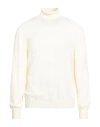 Gran Sasso Man Turtleneck Ivory Size 44 Virgin Wool In White