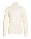 Gran Sasso Man Turtleneck Ivory Size 44 Virgin Wool In Neutral