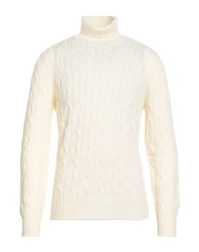 Gran Sasso Man Turtleneck Ivory Size 44 Virgin Wool In Neutral