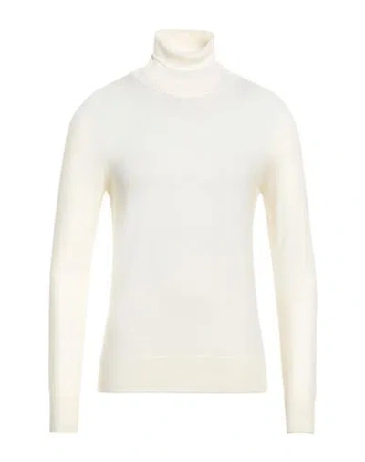 Gran Sasso Man Turtleneck Ivory Size 42 Virgin Wool, Polyester In White