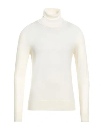 Gran Sasso Man Turtleneck Ivory Size 40 Virgin Wool, Polyester In White