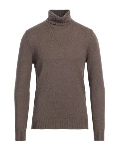 Gran Sasso Man Turtleneck Khaki Size 44 Virgin Wool In Beige