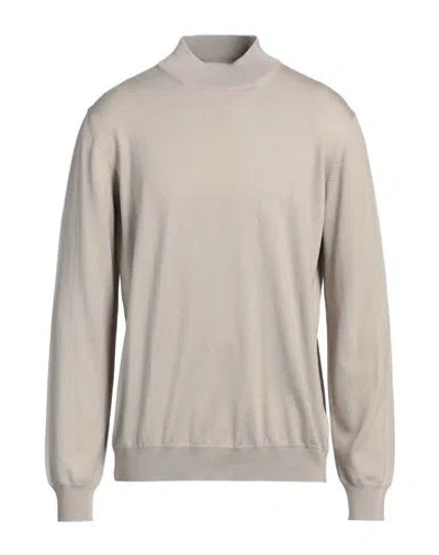 Gran Sasso Man Turtleneck Khaki Size 48 Virgin Wool In Beige
