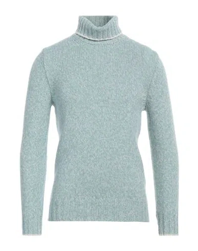 Gran Sasso Man Turtleneck Light Green Size 42 Virgin Wool In Green