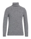 Gran Sasso Man Turtleneck Light Grey Size 40 Virgin Wool