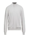 Gran Sasso Man Turtleneck Light Grey Size 46 Virgin Wool, Viscose, Cashmere In Gray